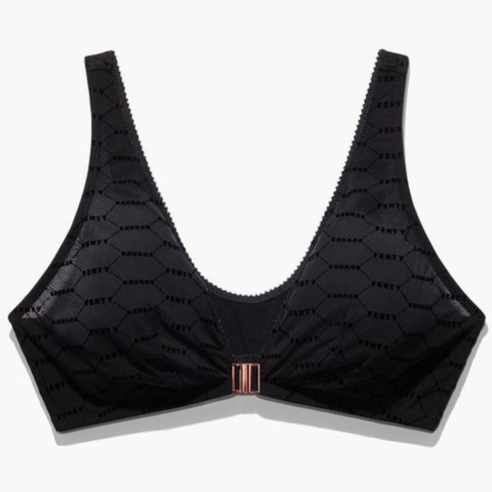 New w/ Tags - Savage X Fenty Flocked Logo Bralette